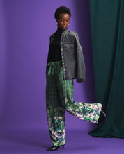 Pine Meadow Check Paperbag Pants