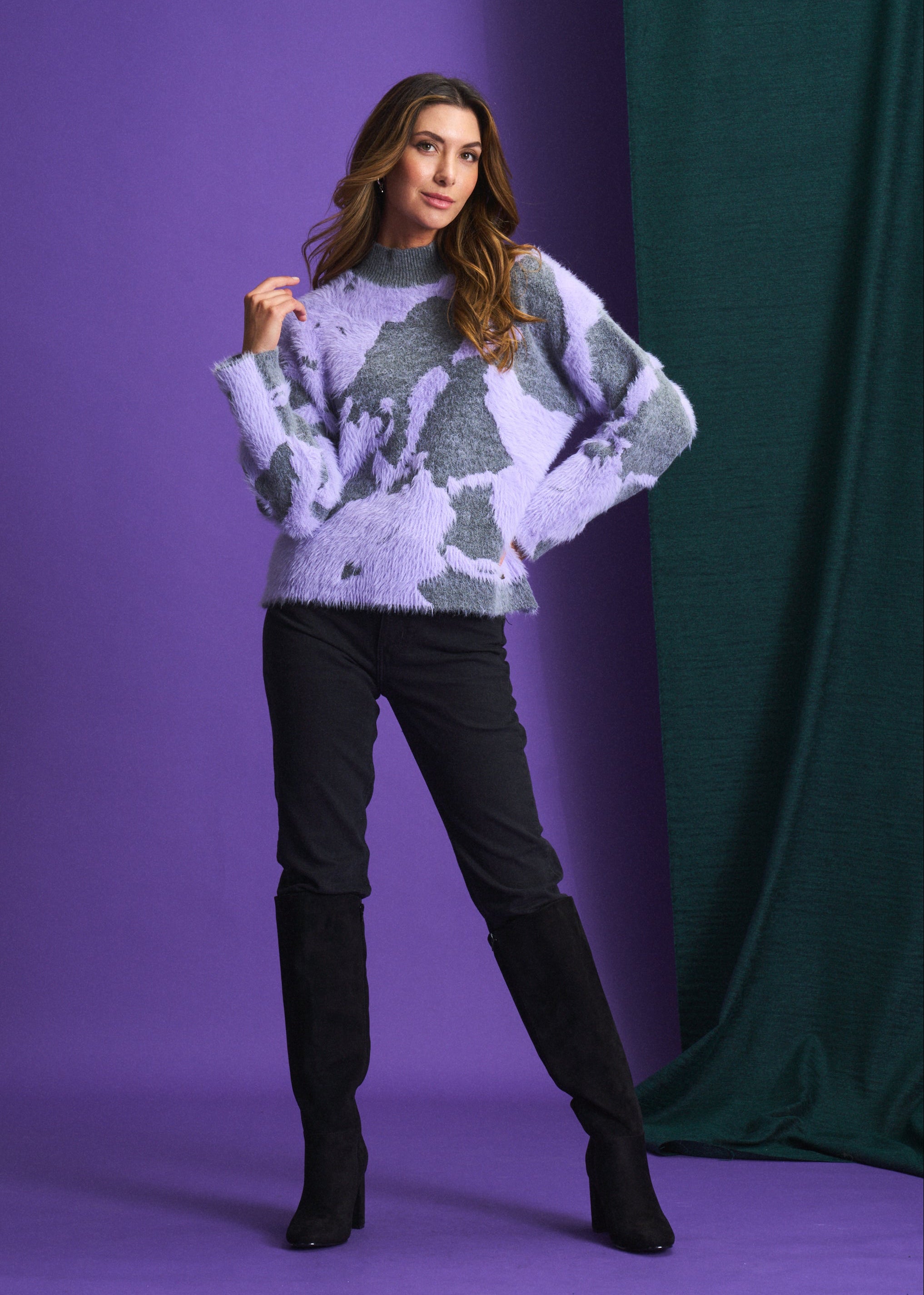 Lilac Haze Eyelash Knit