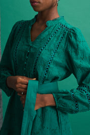 Pine Isla Anglaise Tier Dress