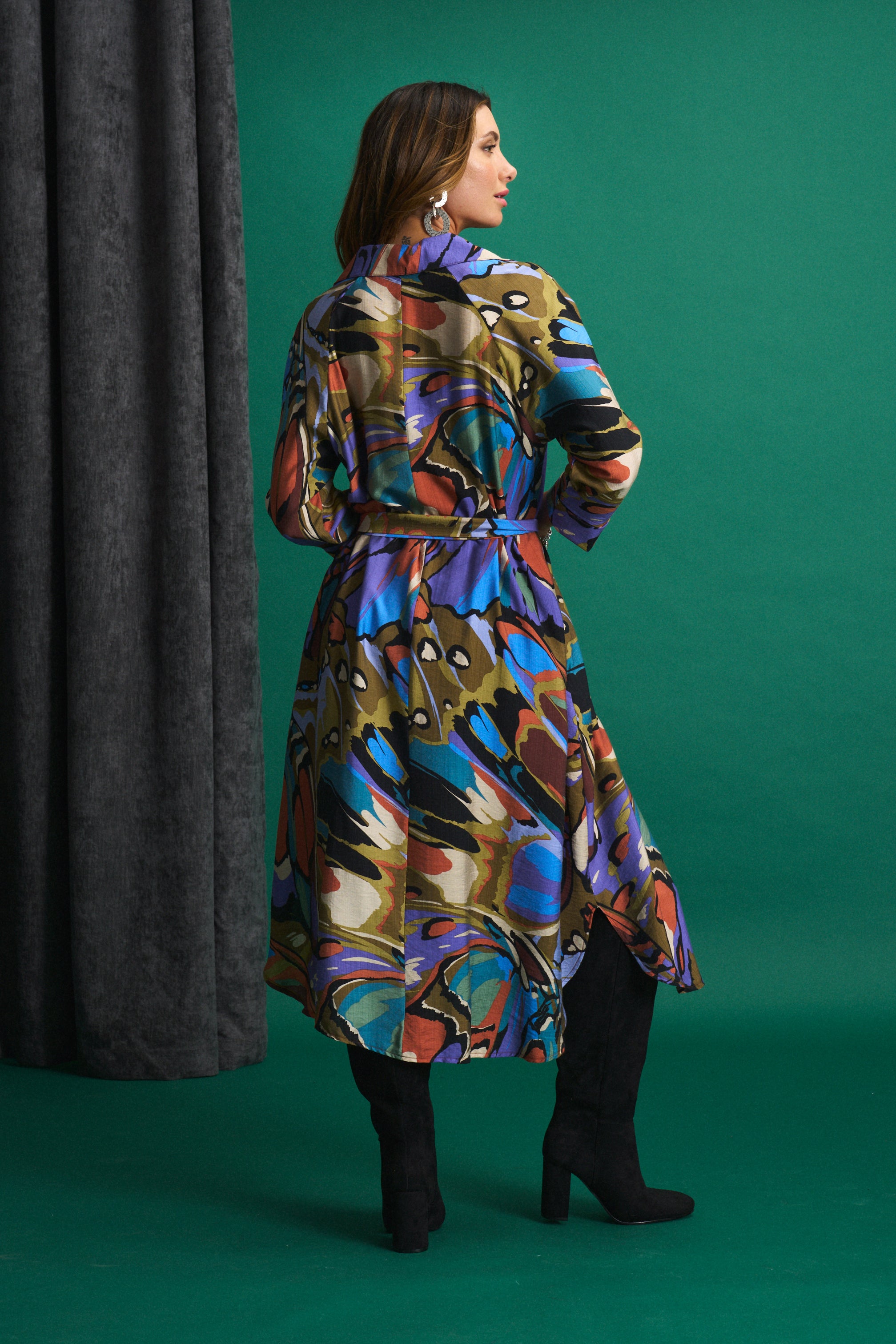 Exotic Butterfly Liza Shirt Dress