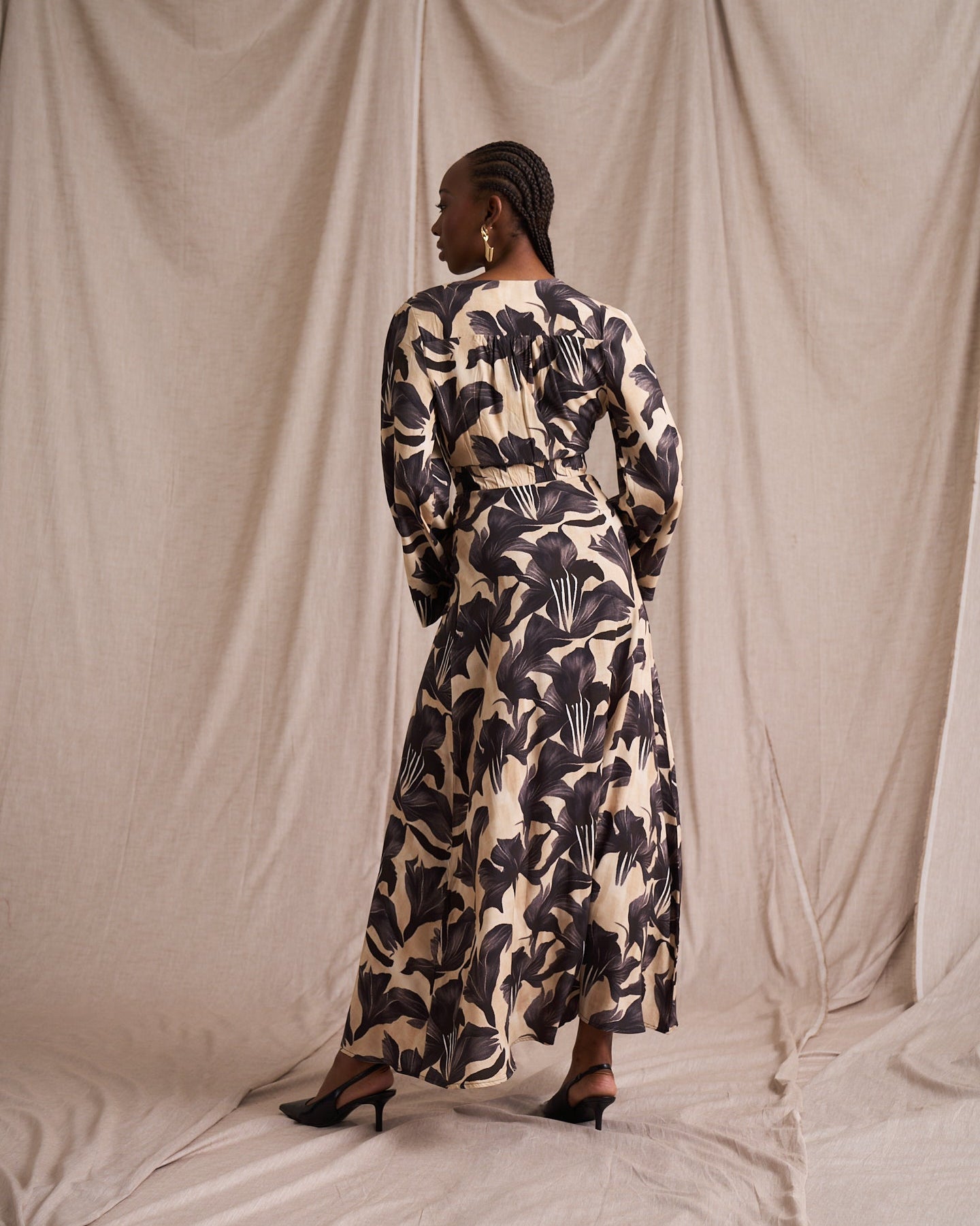 Victoria Dress Canna Lilly Print