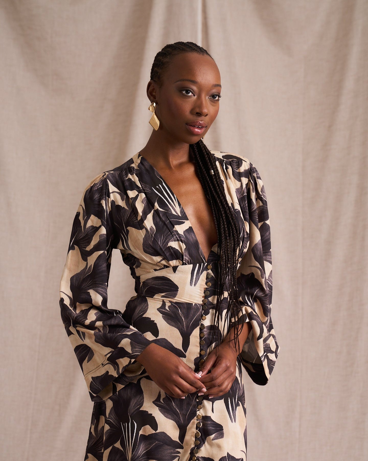 Victoria Dress Canna Lilly Print