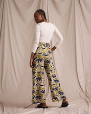 Paperbag Detail Pants Chatruese Print