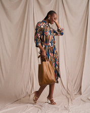 Liza Shirt Dress Abstract Retro Print