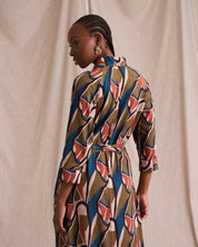 Liza Shirt Dress Abstract Retro Print