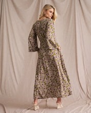 Victoria Dress Fine Line Print