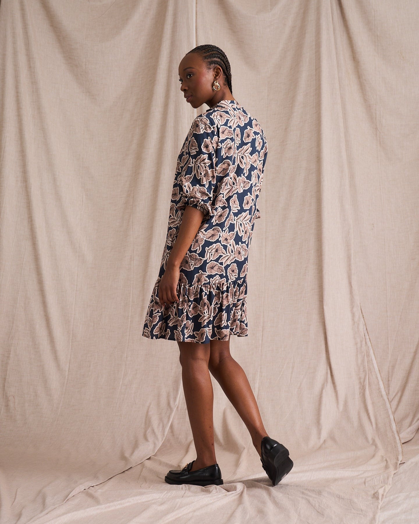 Pintuck Mini Tier Dress