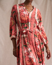 Kiara Shirt Dress Rose Manor Print