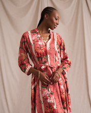 Kiara Shirt Dress Rose Manor Print