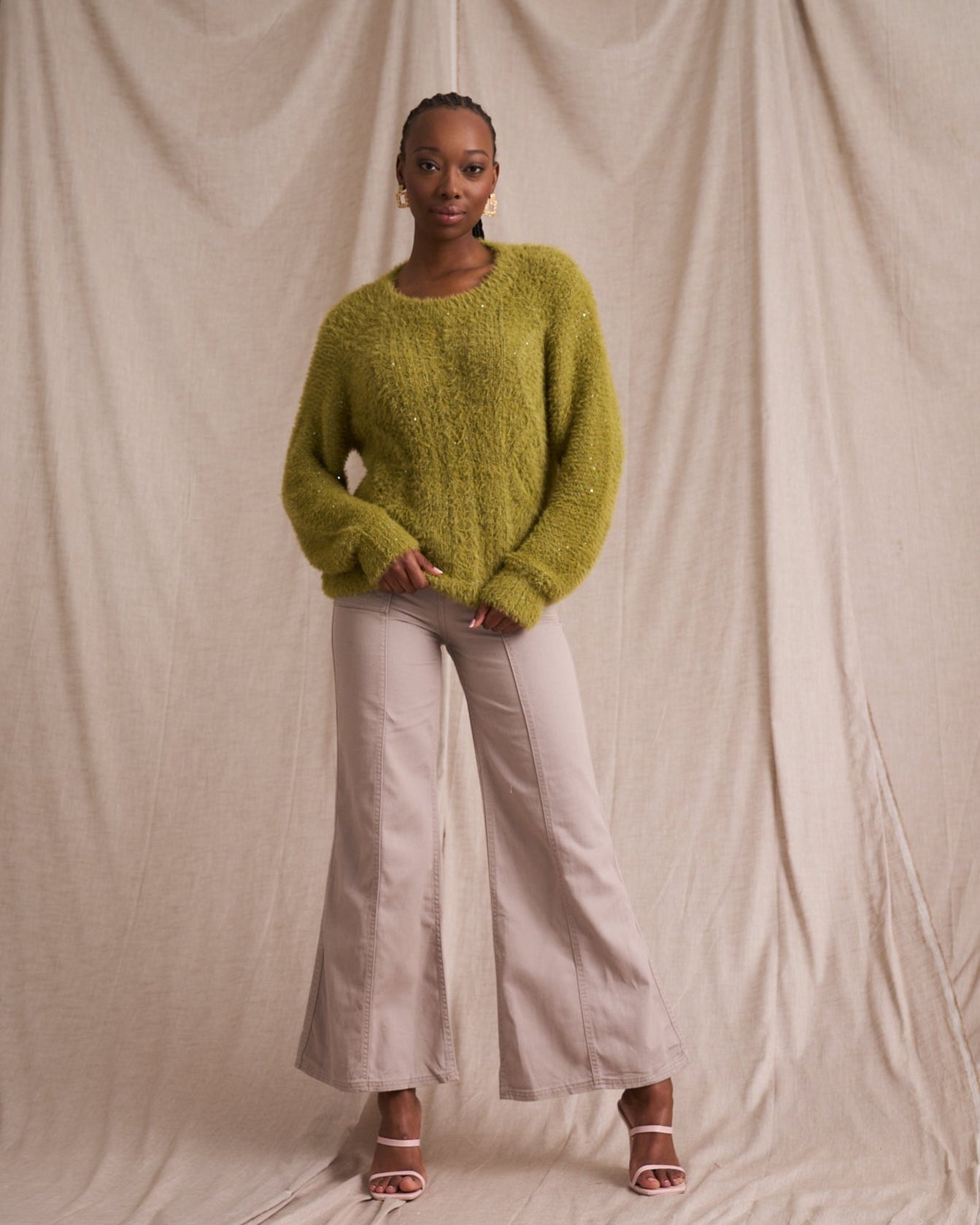 Sequin Mix Eyelash Knit