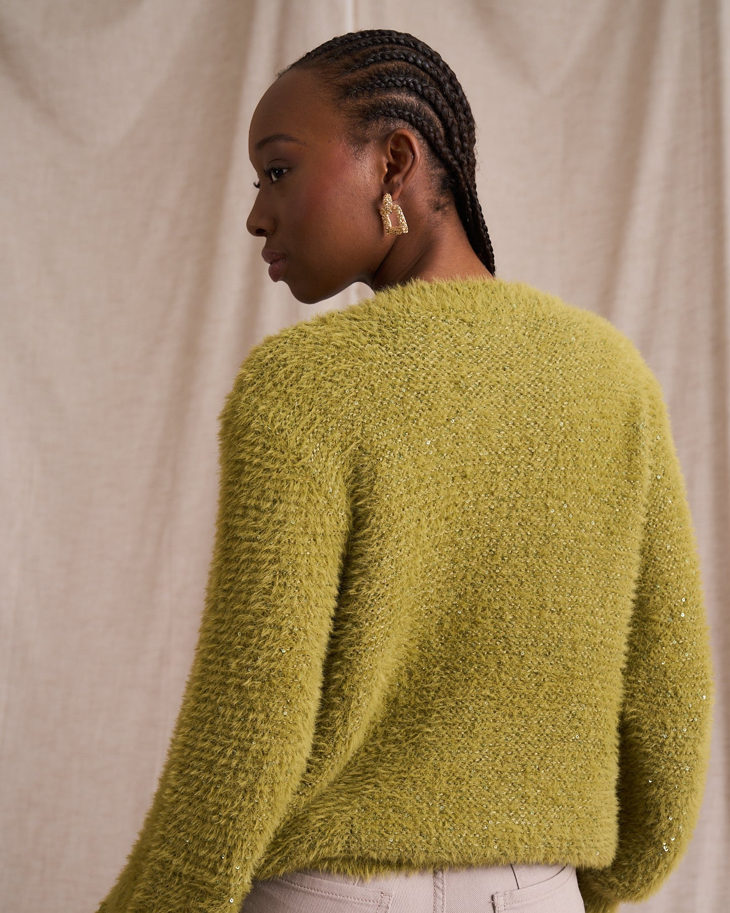 Sequin Mix Eyelash Knit
