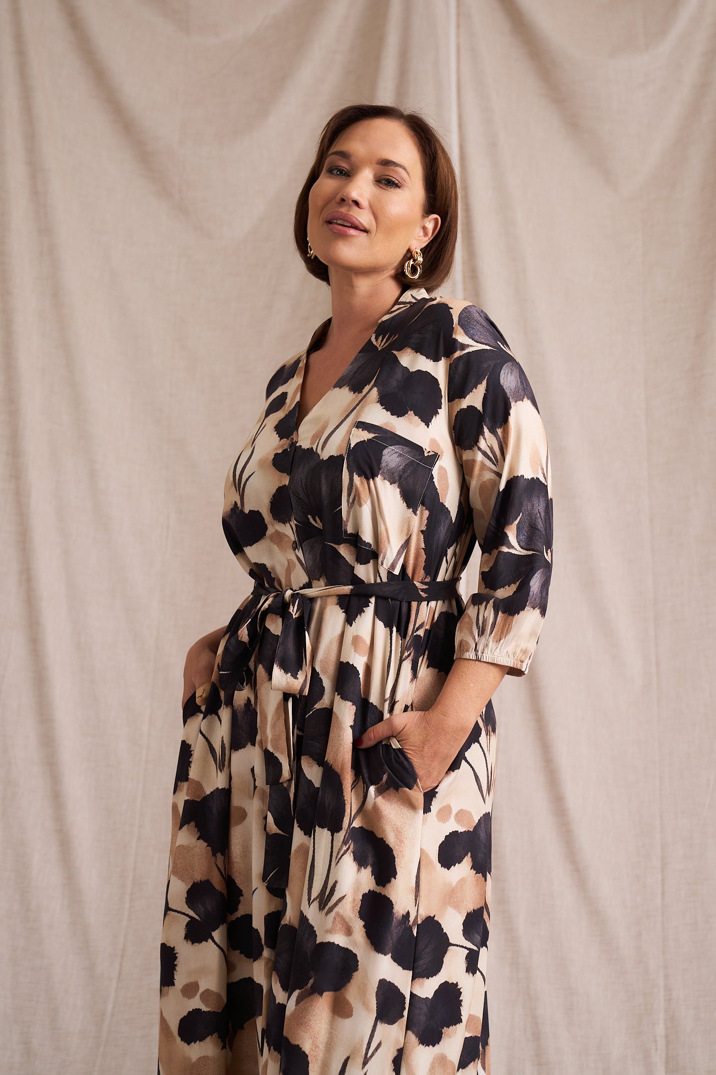 Kiara Shirt Dress In Atrium Floral