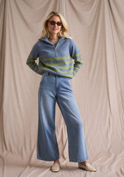 Half Zip Wool Blend Jumper