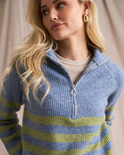 Half Zip Wool Blend Jumper