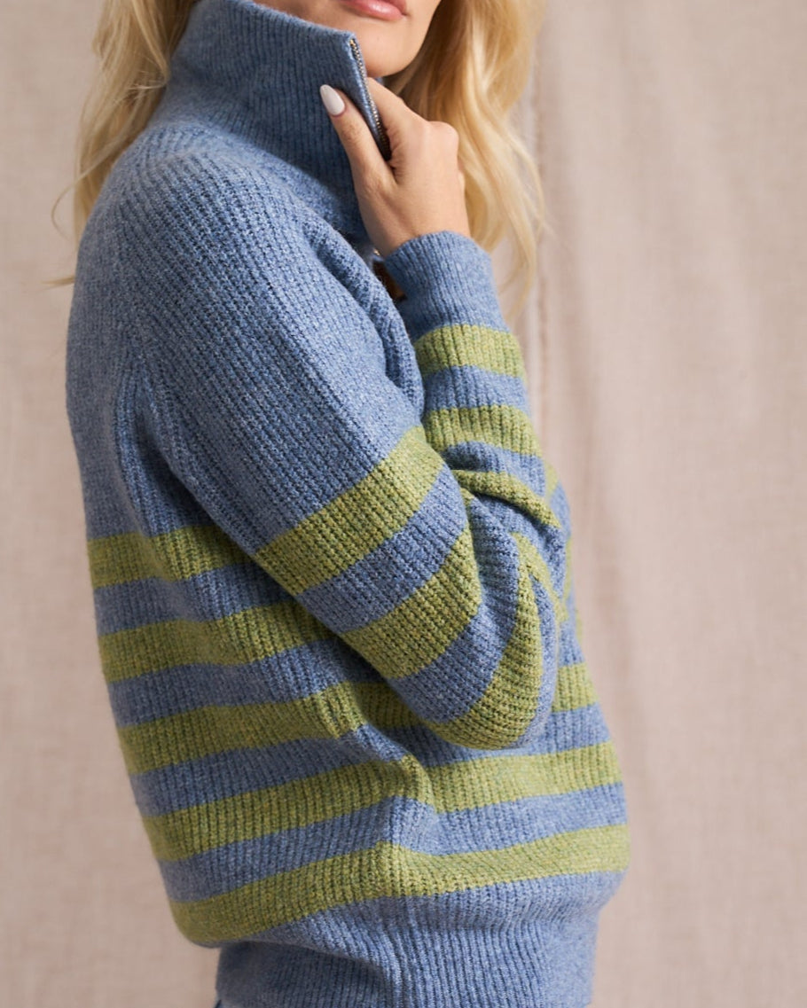 Half Zip Wool Blend Jumper