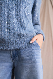 Sequin Mix Eyelash Knit