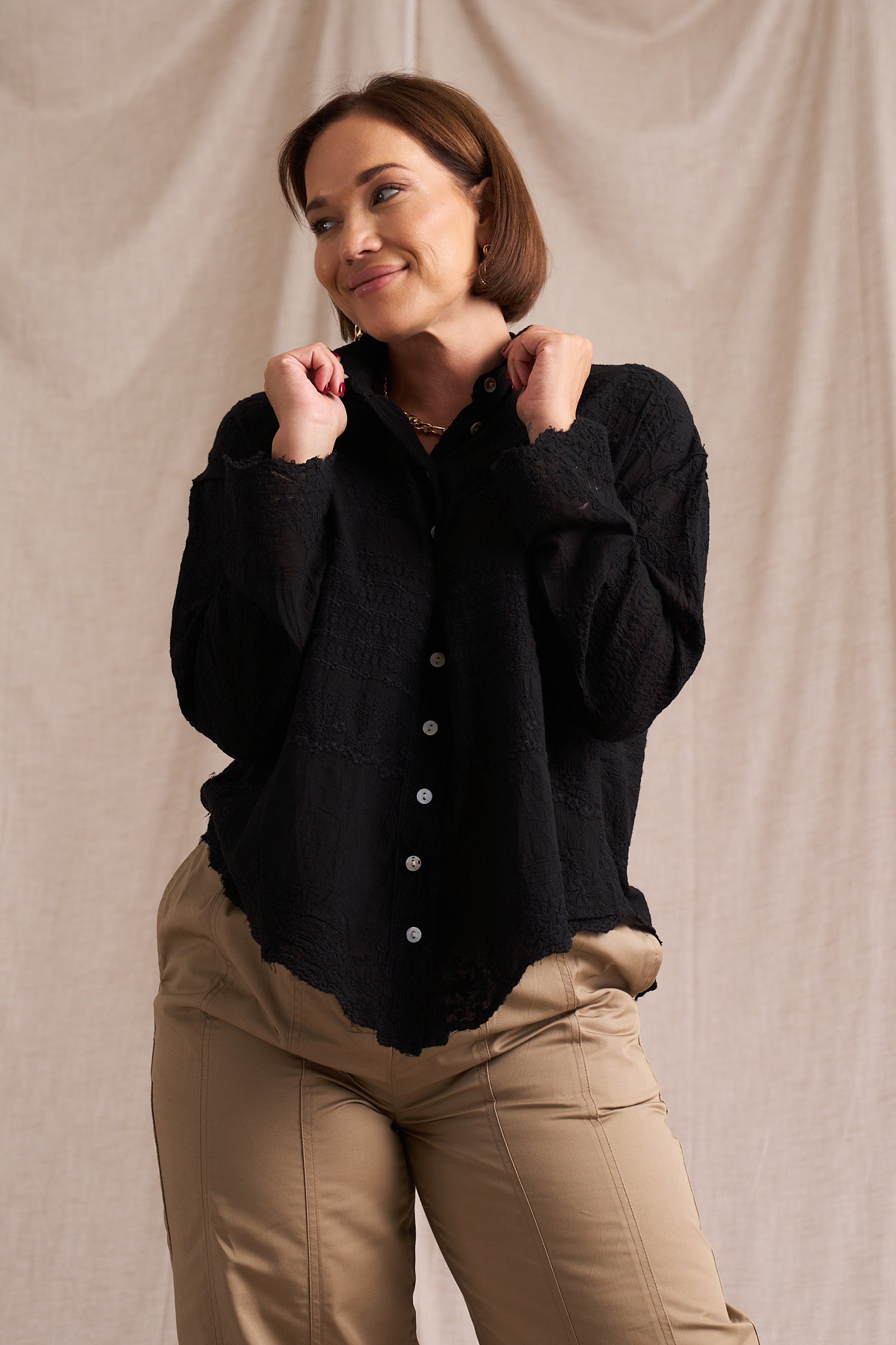 Western Cotton Applique Shirt