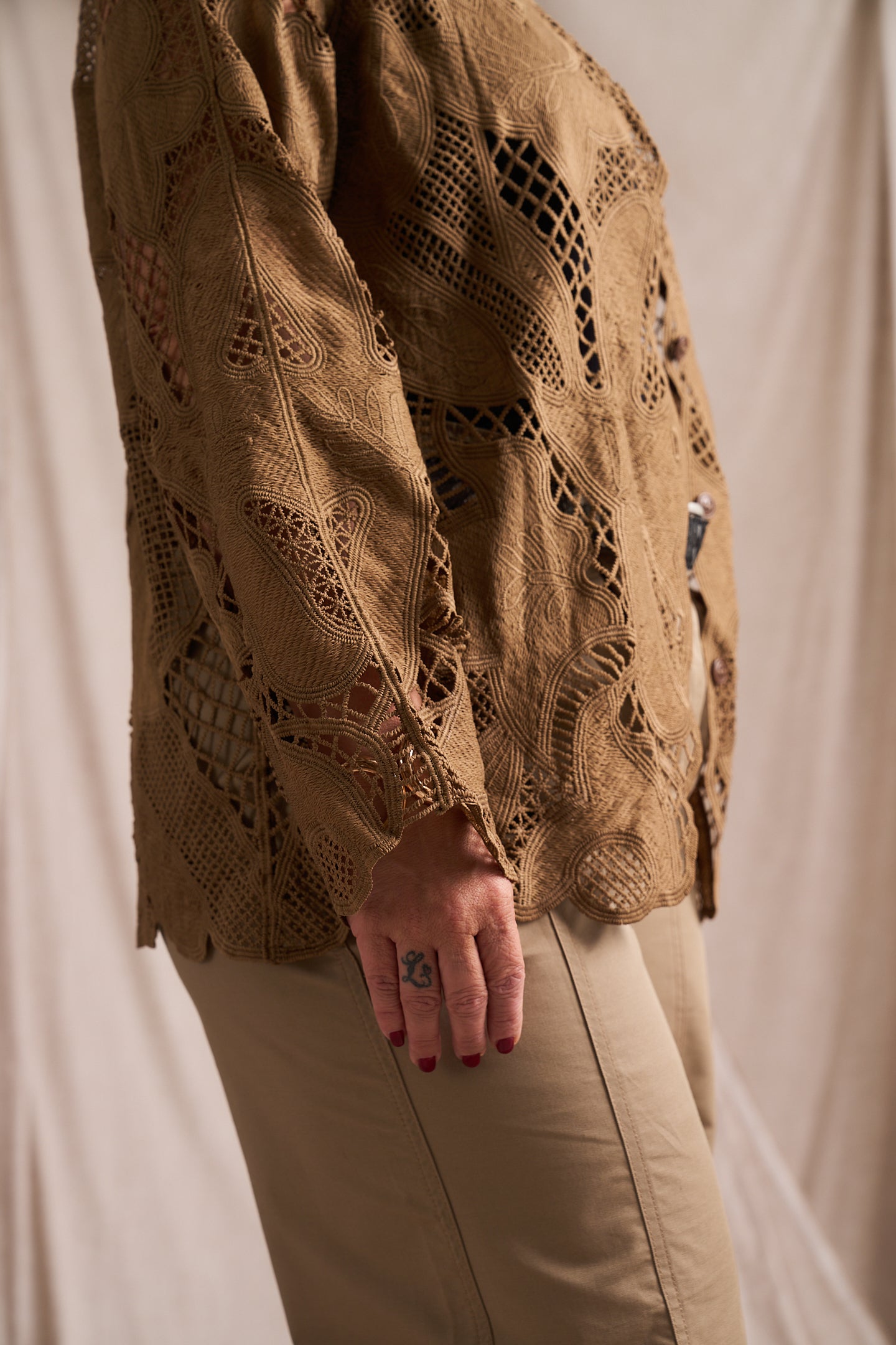 Applique Crochet Jacket  (CURVE)