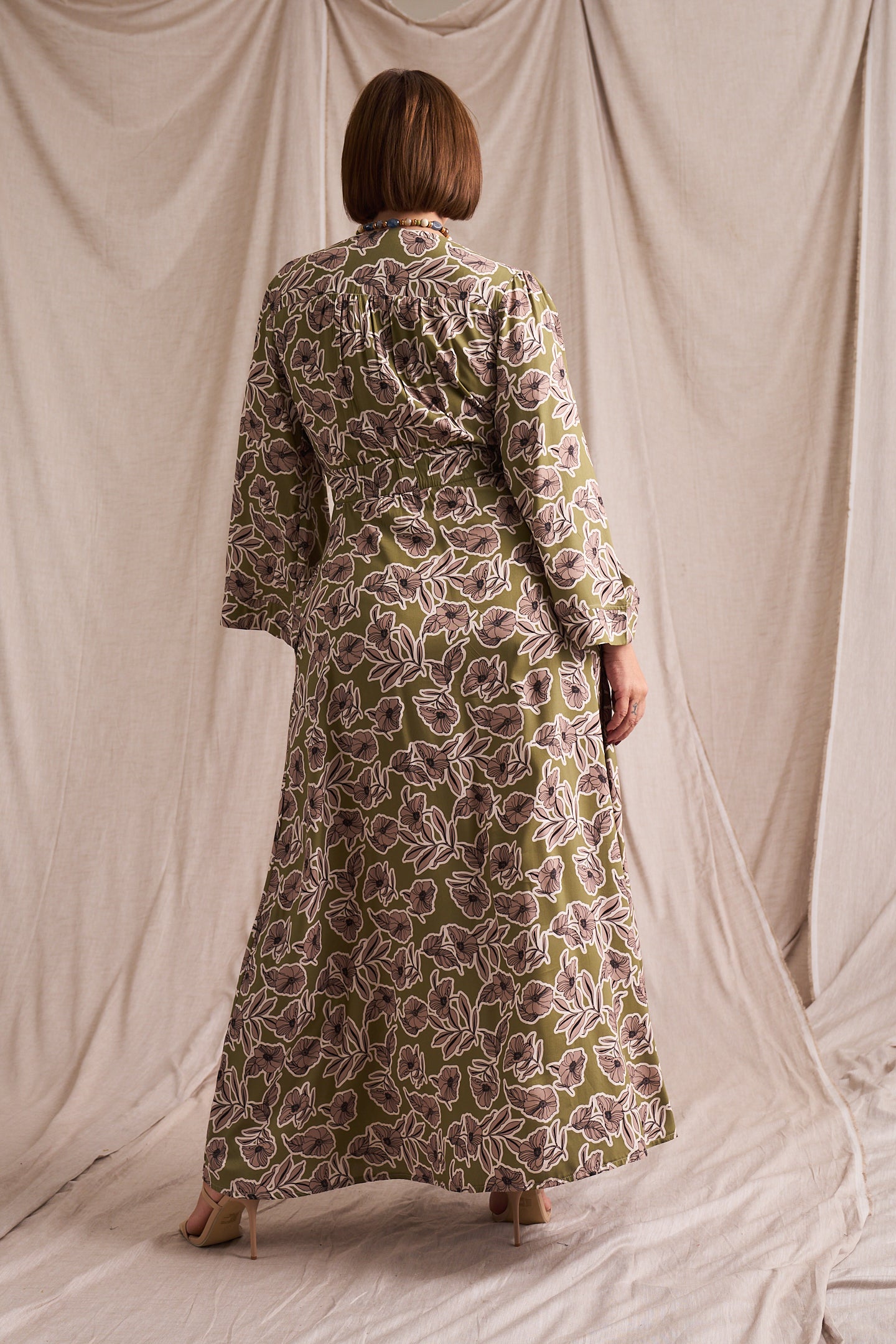 Victoria Dress Fine Line Print