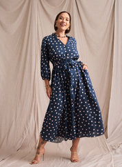 Kiara Polka Dot Shirt Dress