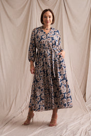 Kiara Denim Fine Lines Shirt Dress