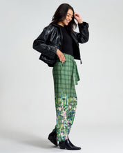 Pine Meadow Check Paperbag Pants