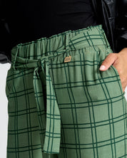 Pine Meadow Check Paperbag Pants