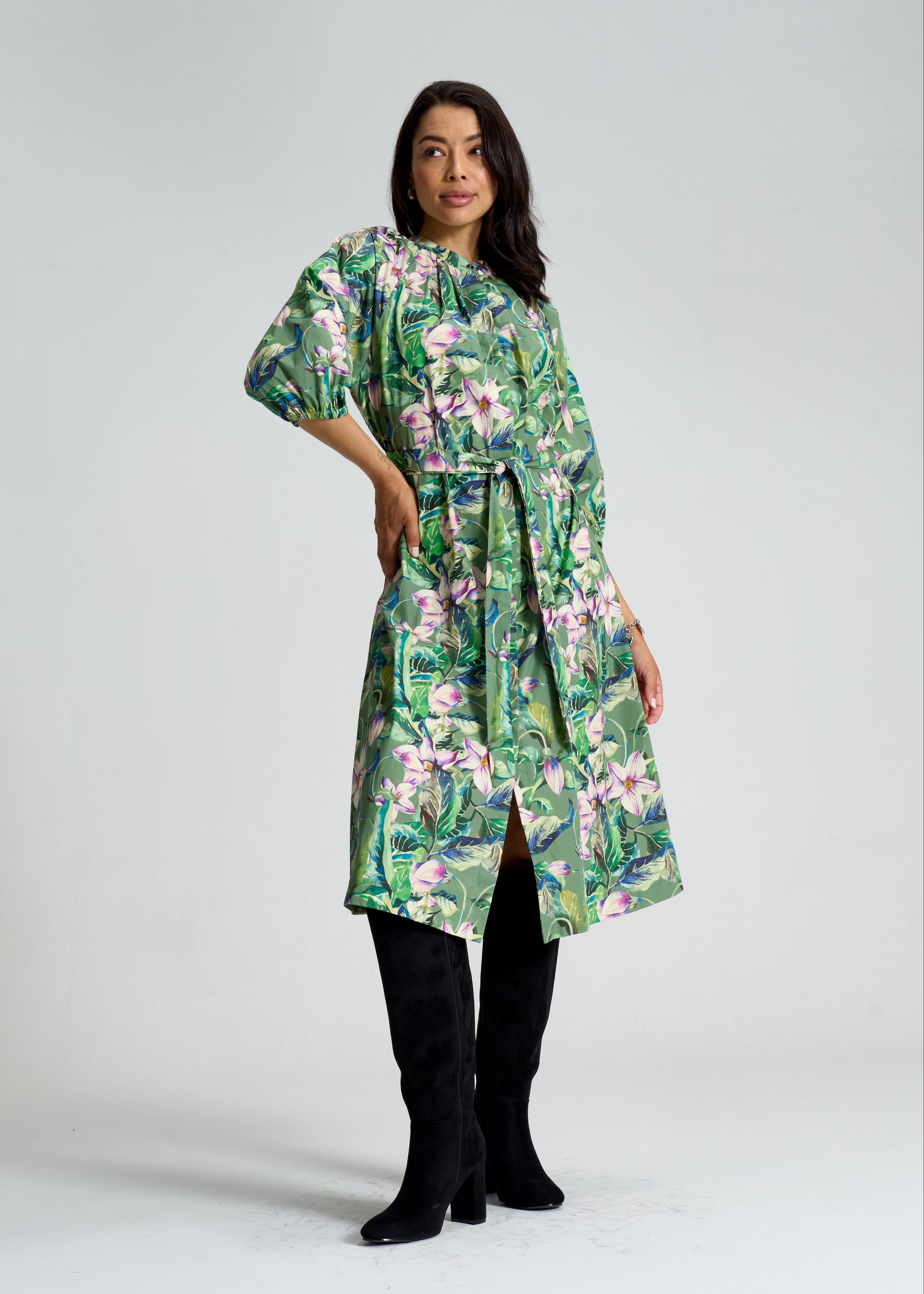 Green Meadow Giselle Pintuck Dress