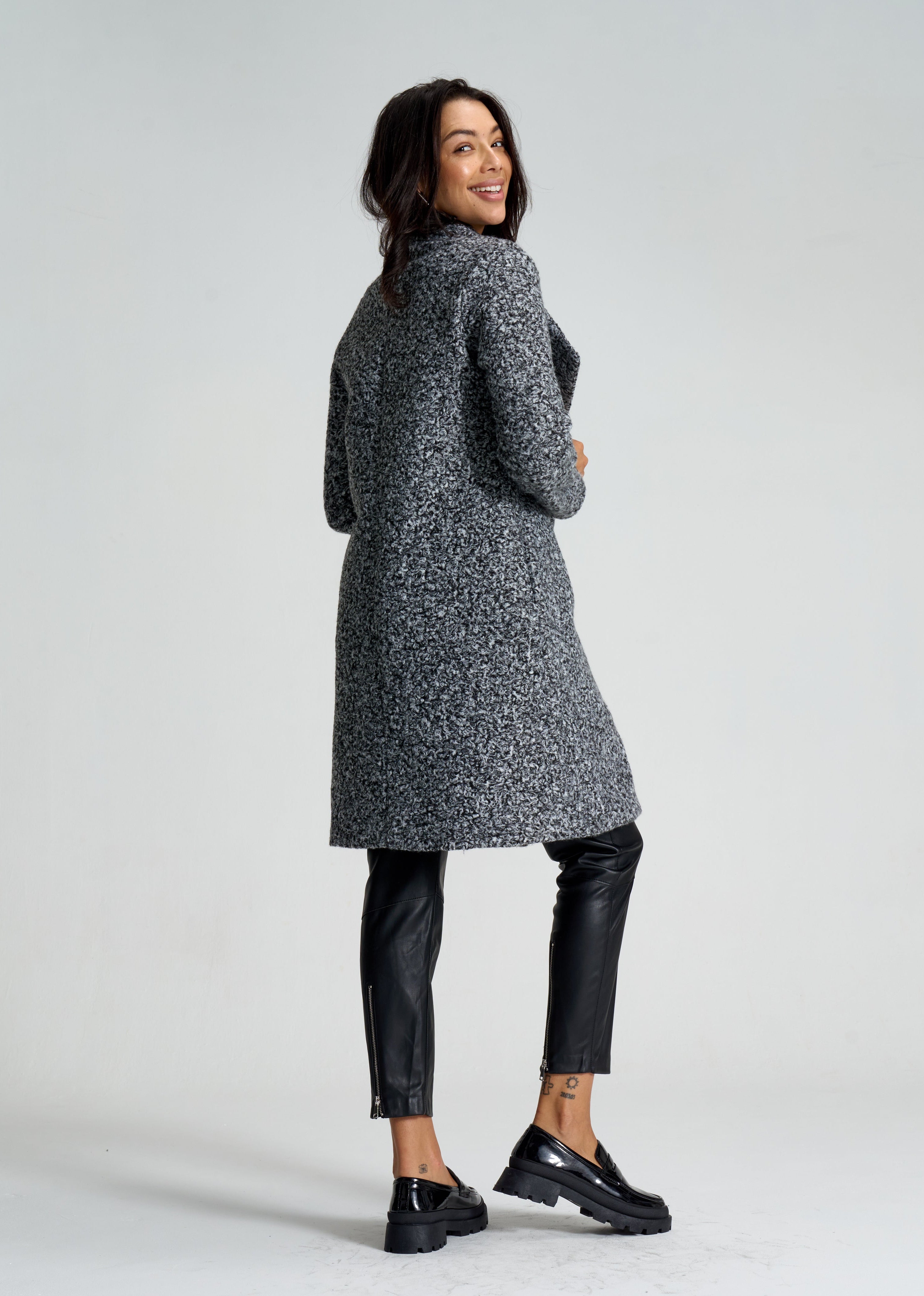 Willow Charcoal Wrap Coat