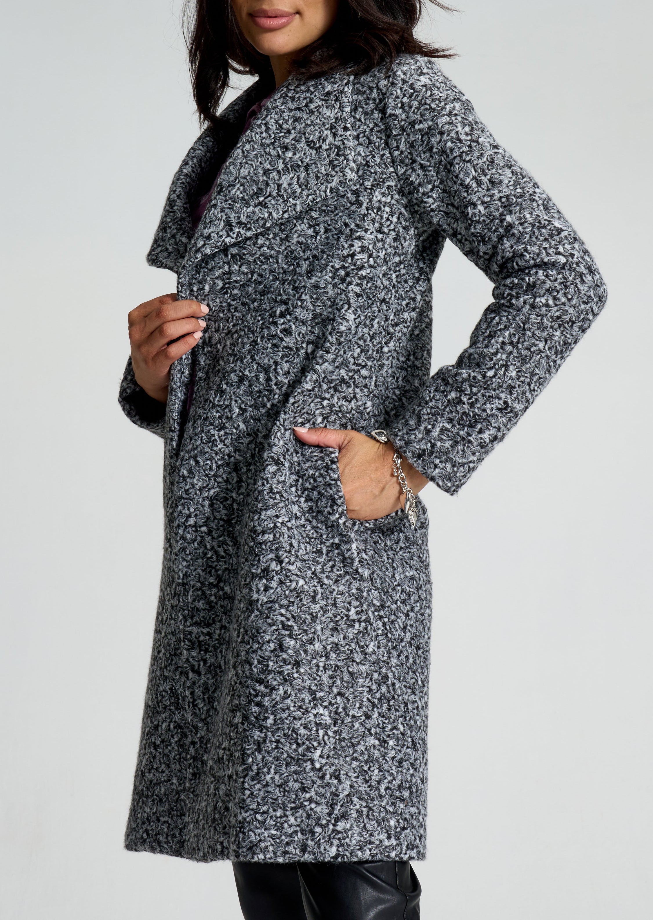 Willow Charcoal Wrap Coat