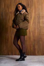 Heritage Quilted Fur Trim Jacket