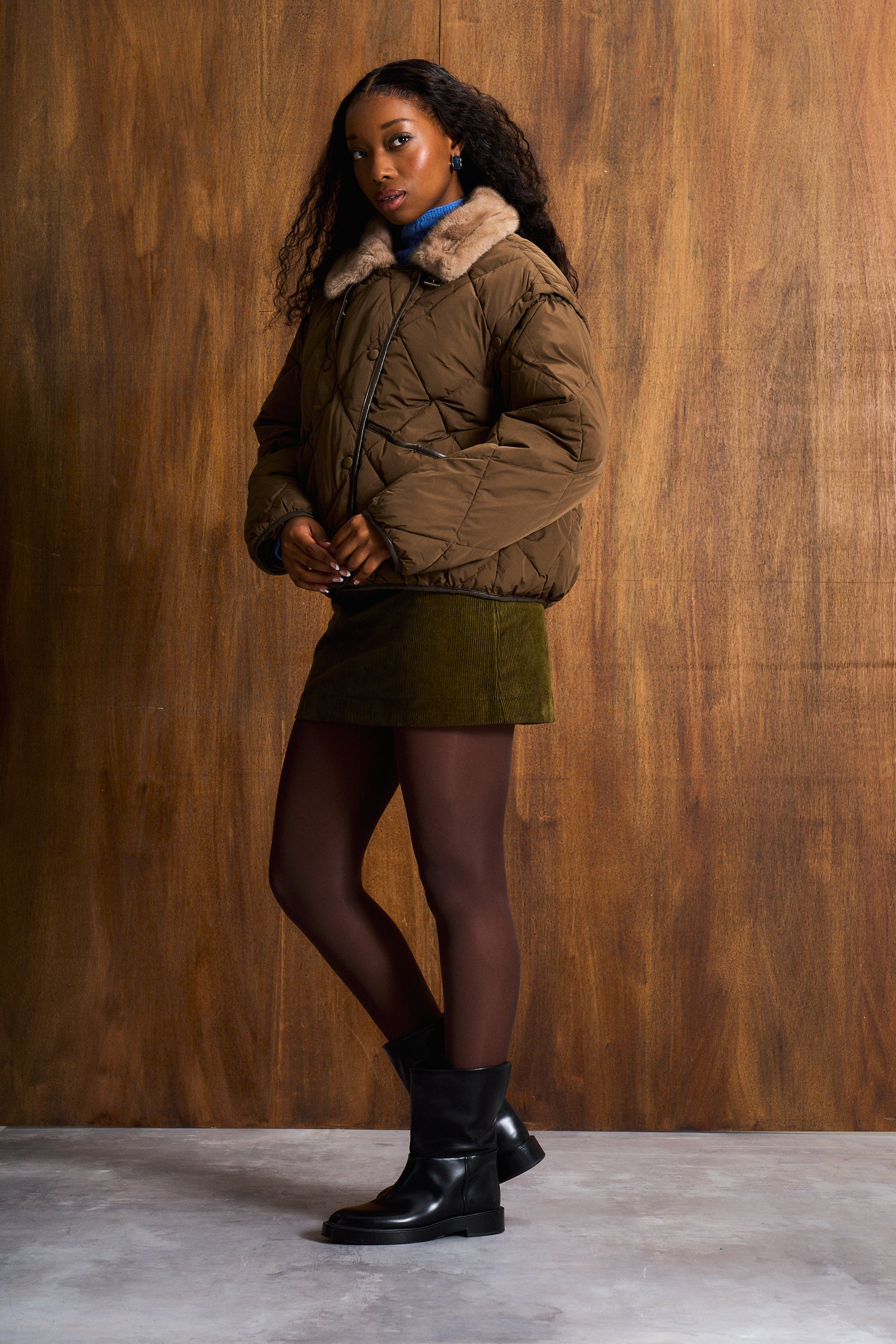 Heritage Quilted Fur Trim Jacket