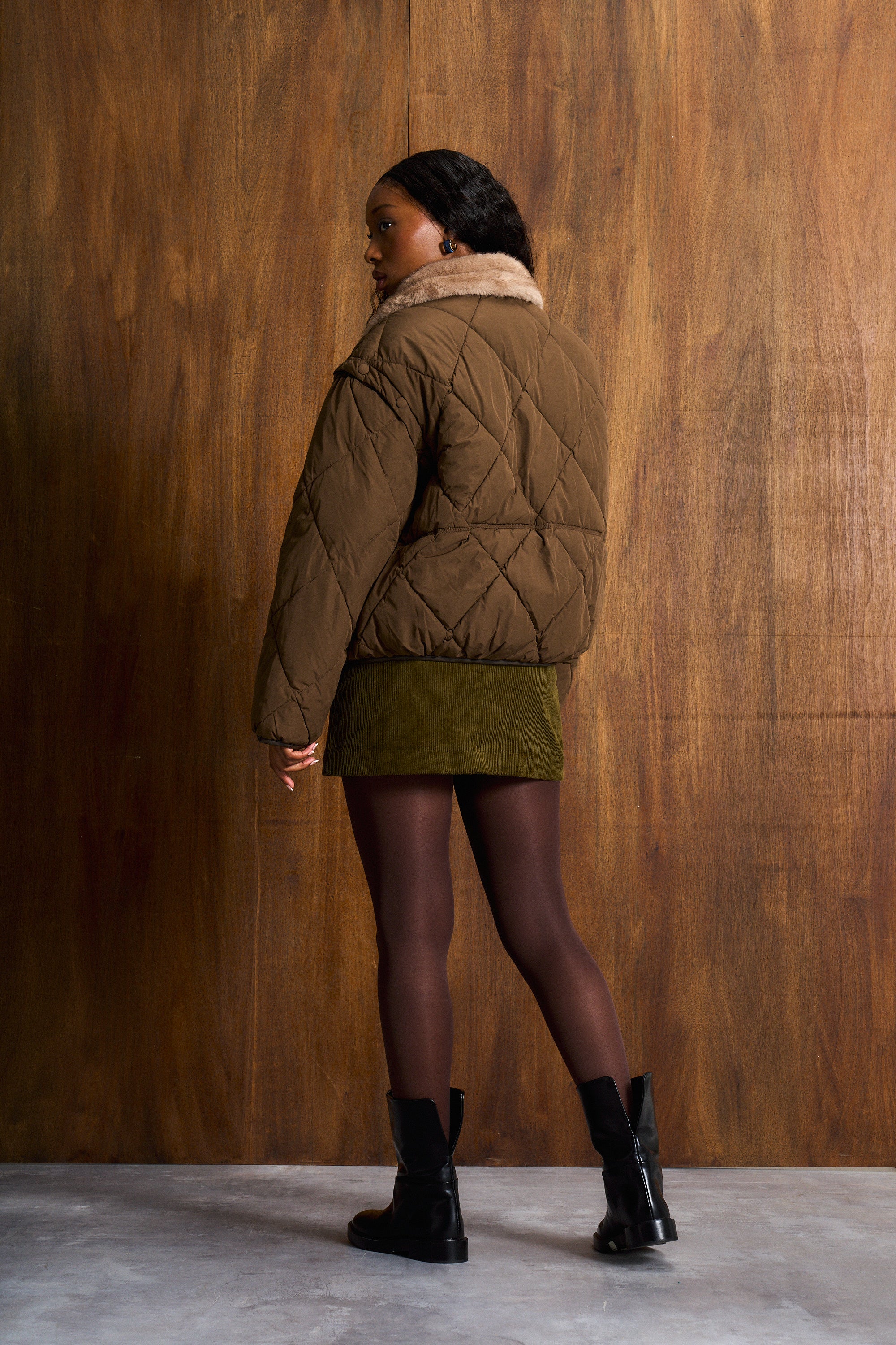 Heritage Quilted Fur Trim Jacket