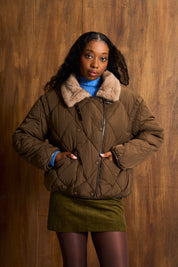Heritage Quilted Fur Trim Jacket