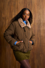 Heritage Quilted Fur Trim Jacket