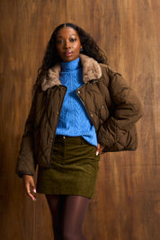 Heritage Quilted Fur Trim Jacket