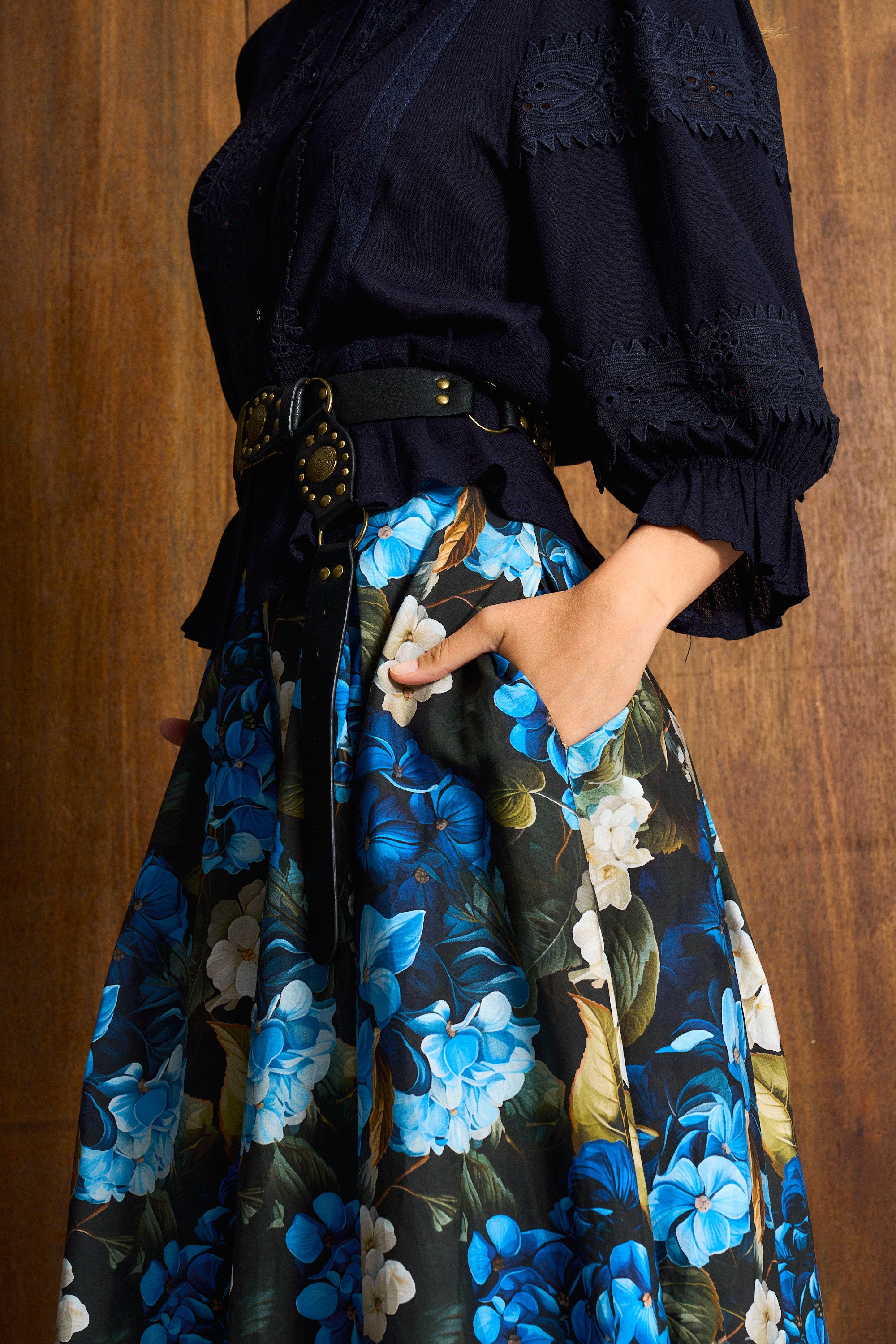 Pera Bloom Hoop Cotton Skirt