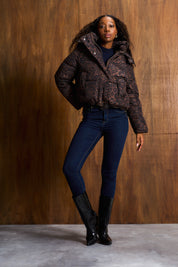 Chocolate Leopard Cocoon Jacket