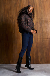 Chocolate Leopard Cocoon Jacket