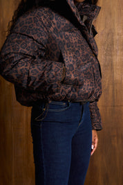 Chocolate Leopard Cocoon Jacket