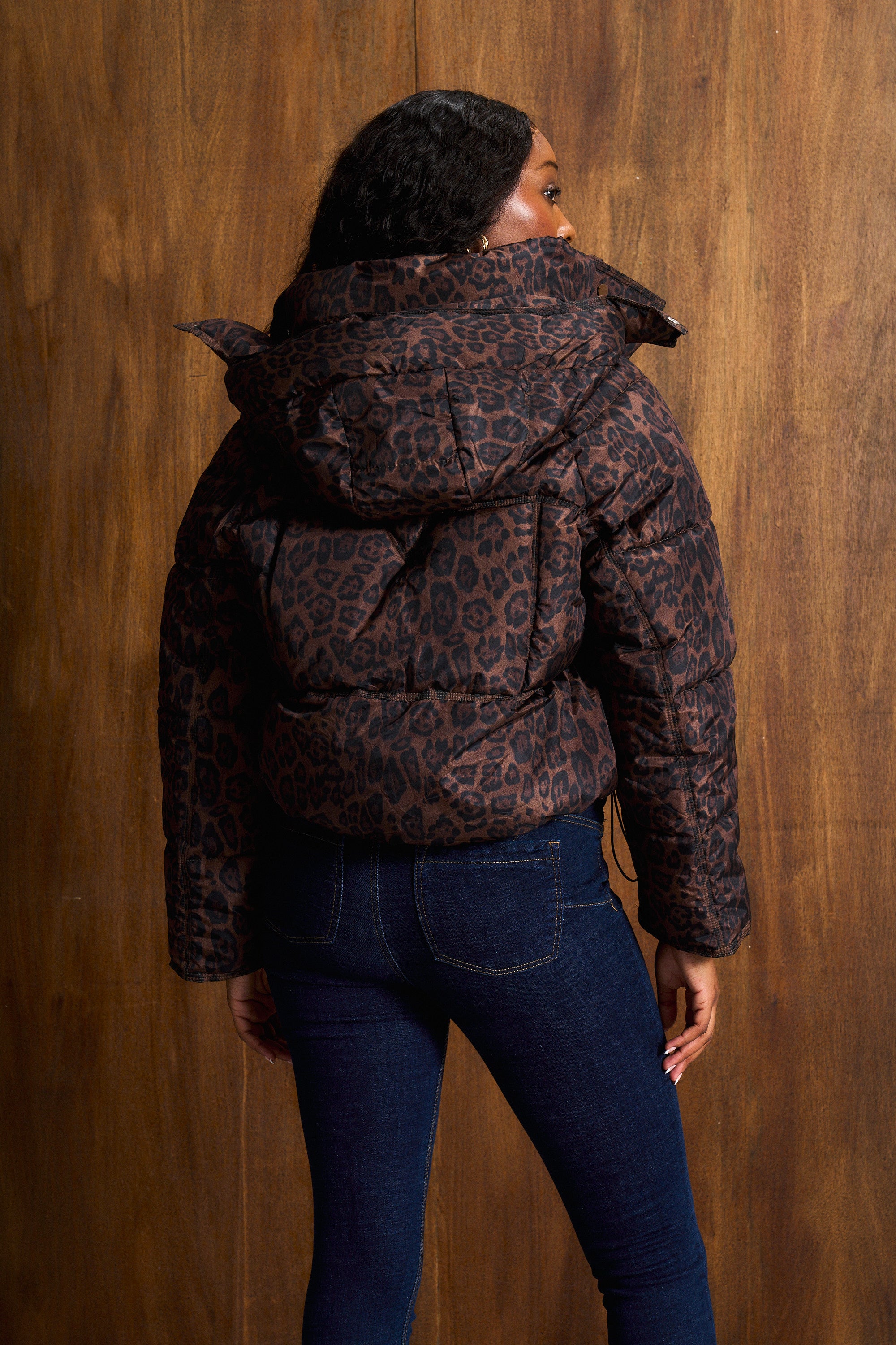 Chocolate Leopard Cocoon Jacket