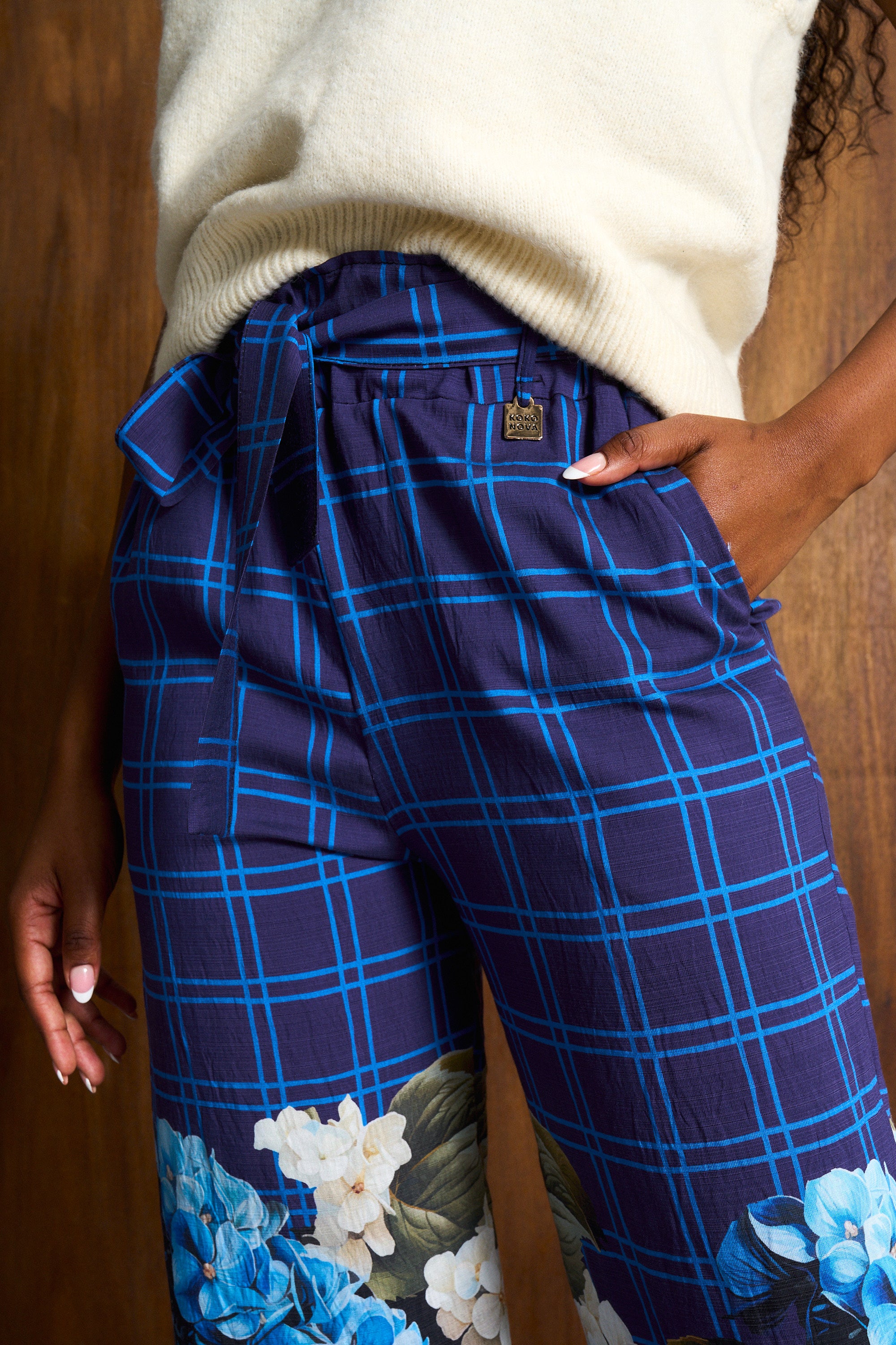 Border Hydrangea Paperbag Pant