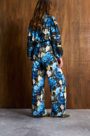 Azure Hydrangea Paperbag Pant