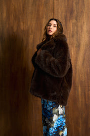Chocolate Hunter Fur Coat