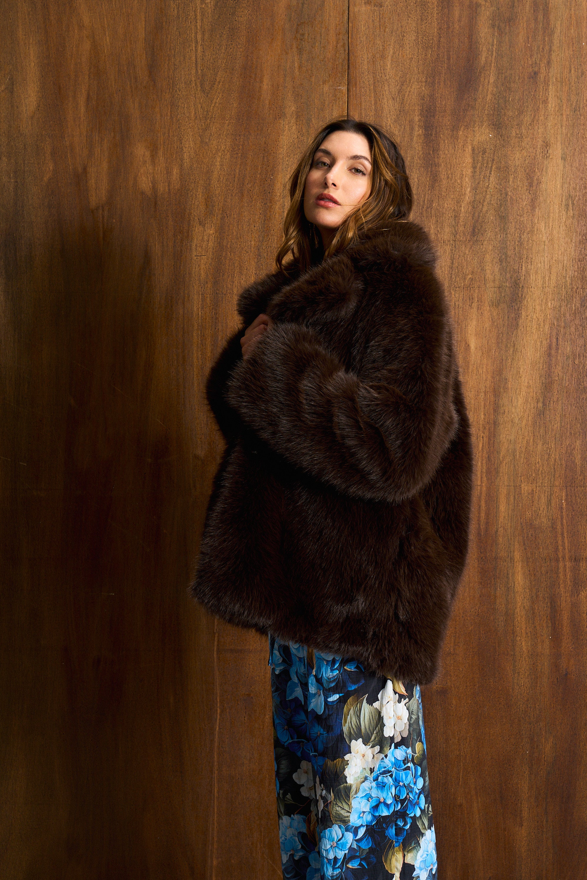 Chocolate Hunter Fur Coat