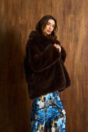Chocolate Hunter Fur Coat