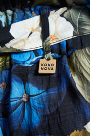 Azure Hydrangea Paperbag Pant