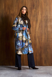 Hydrangea Suede Waterfall Coat