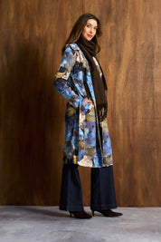 Hydrangea Suede Waterfall Coat