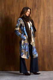 Hydrangea Suede Waterfall Coat